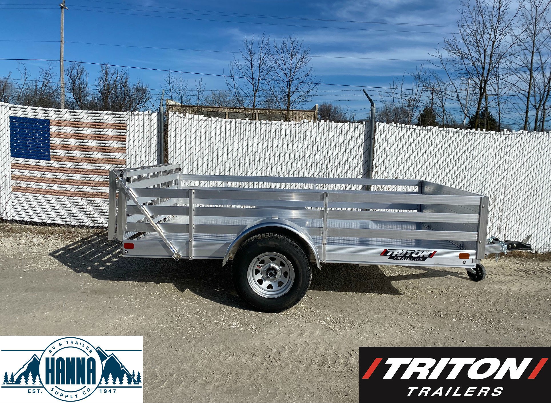 Triton FIT1072 72in X 10ft Aluminum Utility Trailer & Bi-Fold Ramp